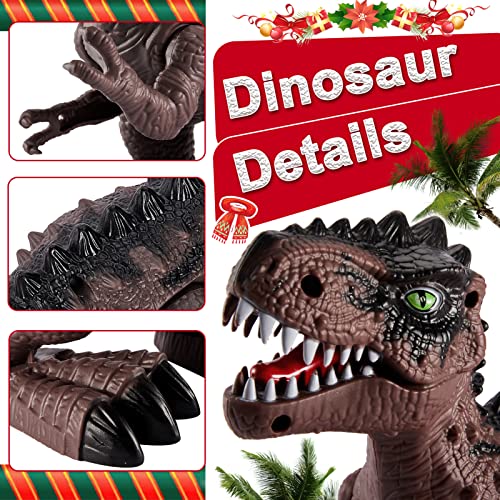 HYAKIDS T Rex Dinosaurios Juguetes con Caminando Proyección LED Luz y Sonido Rugiente Dinosaurio Figura Realista Juegos Regalo Educativo de Navidad para Niños Bebé 3 4 5 Años