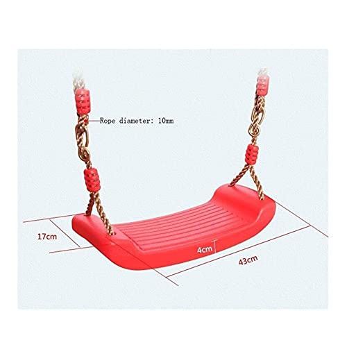 HYAN Columpios Swing Children's Safety Dobling Plate Swing Asiento Silla Colgante Juego de Accesorios Reemplazo para Interiores y Exteriores Gimnasios y Columpios ( Color : Red )