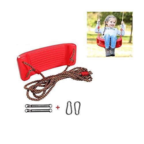 HYAN Columpios Swing Children's Safety Dobling Plate Swing Asiento Silla Colgante Juego de Accesorios Reemplazo para Interiores y Exteriores Gimnasios y Columpios ( Color : Red )