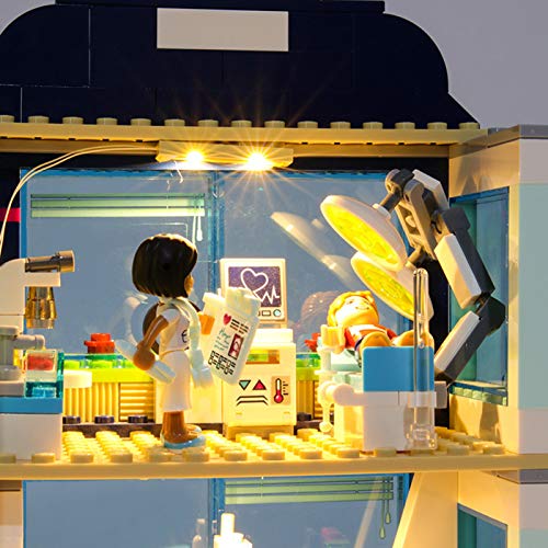 icuanuty Kit de Iluminación LED para Lego 41318, Kit de Luces Compatible con Lego Friends Heartlake Hospital (No Incluye Modelo Lego)