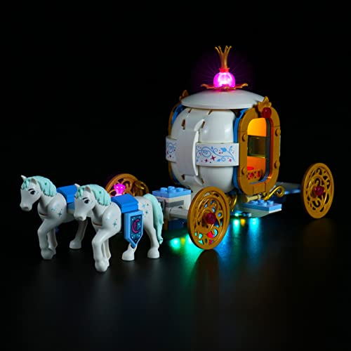 icuanuty Kit de Iluminación LED para Lego 43192, Kit de Luces Compatible con Lego Disney Carruaje Real de Cenicienta (No Incluye Modelo Lego)