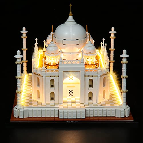 icuanuty Kit De Iluminación LED para Lego Taj Mahal, Espectáculo De Luces Compatible con Lego 21056 (No Incluye El Juego Lego)