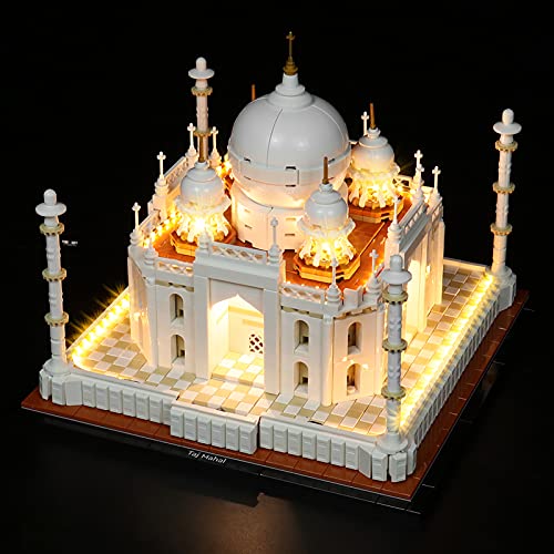 icuanuty Kit De Iluminación LED para Lego Taj Mahal, Espectáculo De Luces Compatible con Lego 21056 (No Incluye El Juego Lego)