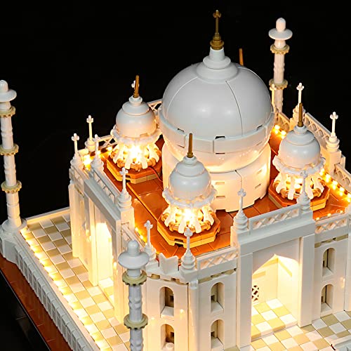 icuanuty Kit De Iluminación LED para Lego Taj Mahal, Espectáculo De Luces Compatible con Lego 21056 (No Incluye El Juego Lego)