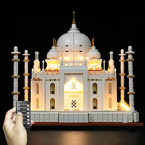 icuanuty Kit De Iluminación LED para Lego Taj Mahal, Espectáculo De Luces Compatible con Lego 21056 (No Incluye El Juego Lego)