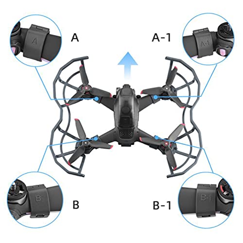 iEago RC Protector de hélices para dron DJI FPV Drone, semicerrado, protección anticolisión, anillo de protección para hélices de drones compatible con DJI FPV dron accesorios