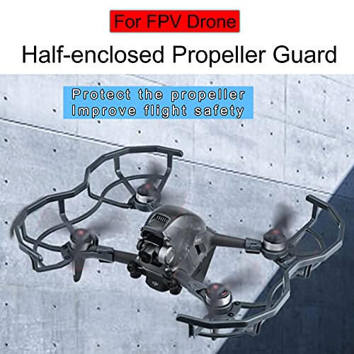 iEago RC Protector de hélices para dron DJI FPV Drone, semicerrado, protección anticolisión, anillo de protección para hélices de drones compatible con DJI FPV dron accesorios