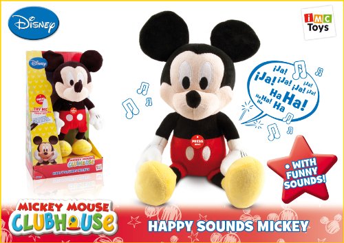 IMC Toys Disney - Peluche Happy Sounds Mickey, 12 x 20,5 x 34,5 cm (181106MM)