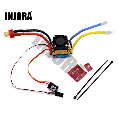 INJORA Regulador de Velocidad RC Speed Controller 480A Impermeable Cepillado ESC con 5V/3A BEC RC Accesorios para 1:10 RC Crawler SCX10 D90 Traxxas Tamiya HSP