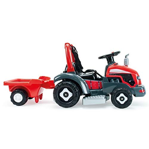 INJUSA - Tractor Little 2 en 1 Eléctrico de 6V y Correpasillos para Niños entre 1 y 3 Años, color rojo (1505)