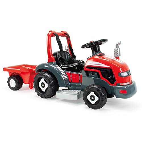 INJUSA - Tractor Little 2 en 1 Eléctrico de 6V y Correpasillos para Niños entre 1 y 3 Años, color rojo (1505)