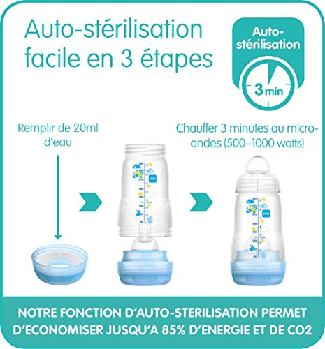 Intrucciones en lengua extranjera - MAM - Biberones anticólico para bebé (de 0 a 6 meses, 2 x 260 ml) (5442895)