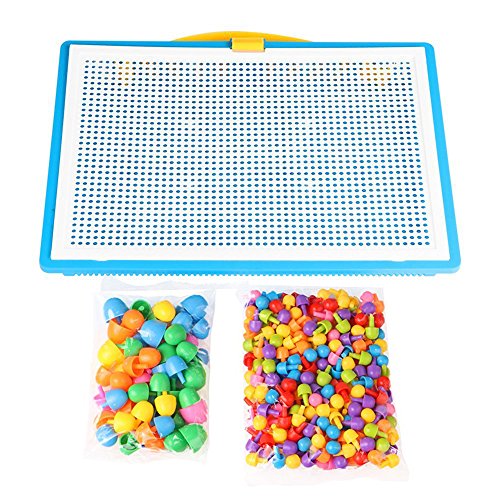 Itian 296PCS - Rompecabezas Tablero con Hongos de Clavijas Caja Juguetes Bricolaje, para Niños de 3 Años+