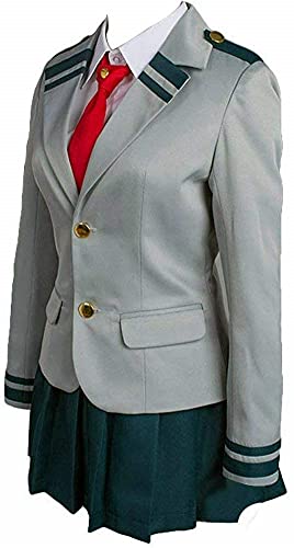 IUTOYYE My Hero Academia Manga Cosplay Uniforme JK Costumes de Carnaval Disfraz de Uniforme Escolar para Niña Mujer Halloween Carnaval Navidad Disfraz de Fiesta (Gris, M)