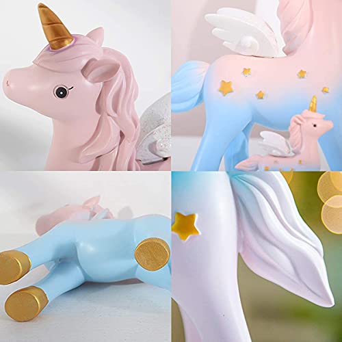 iZoeL Unicornio Decoración de Tartas Cumpleaños Happy Birthday Banderines Globos Arcoiris Cake Topper Decorar Tartas Infantiles Niñas