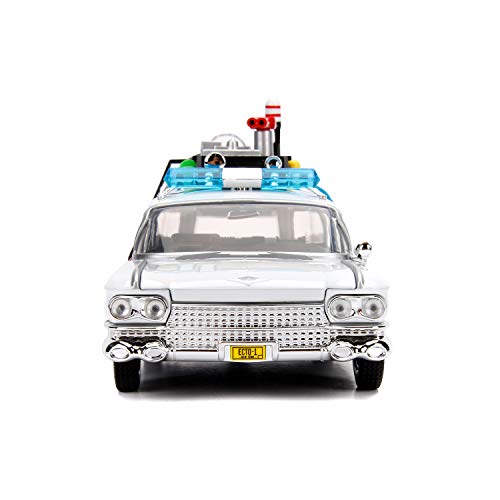 Jada- Cazafantasmas Coche ECTO-1 Metal 1:24 coleccionismo, Color blanco (253235000)