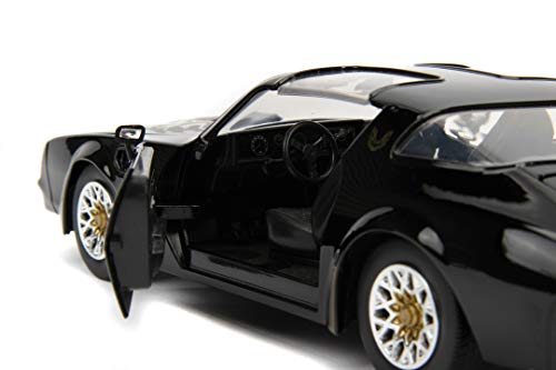 Jada Toys 253203041 Fast & Furious Tego's 1977 Pontiac Firebird - Coche Tuning a Escala 1:24 con Apertura de Puertas, capó y Maletero, Rueda Libre, Color Negro