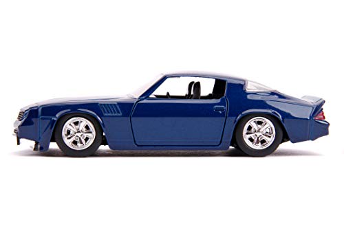 Jada Toys 253252005 Stranger Things Billy's Chevy Camaro, 1979, Z28, Coche de Juguete de Die-Cast, Puertas de Apertura, Escala 1:32, Color Azul