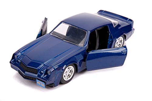 Jada Toys 253252005 Stranger Things Billy's Chevy Camaro, 1979, Z28, Coche de Juguete de Die-Cast, Puertas de Apertura, Escala 1:32, Color Azul