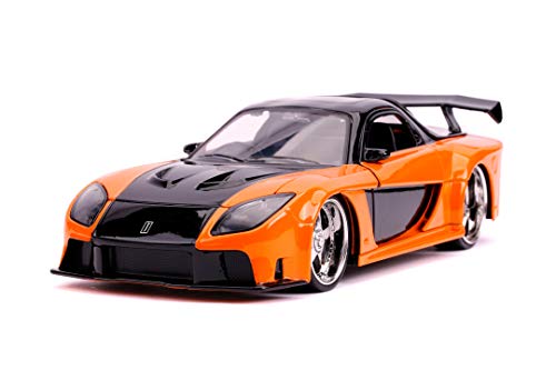 Jada Toys Fast & Furious Mazda RX-7-Coche de Juguete (Escala 1:24), Color Naranja metálico (253203058)