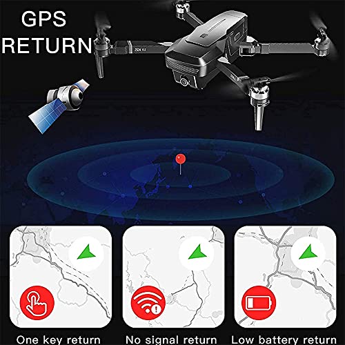 JAJU Drone con cámaras duales 4k para Adultos con visión Nocturna 5G WiFi HD Video en Vivo RC Quadcopter con GPS Auto Return Follow Me Drone portátil, para niños y Principiantes Buen Regalo