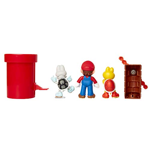 Jakks Pacific Brothers Super Mario-Set de Figuras Mundo Dungeon, Multicolor, 6 cm (85989)