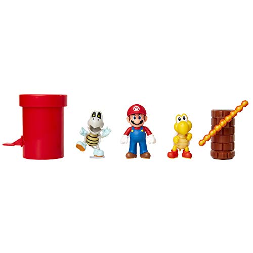 Jakks Pacific Brothers Super Mario-Set de Figuras Mundo Dungeon, Multicolor, 6 cm (85989)