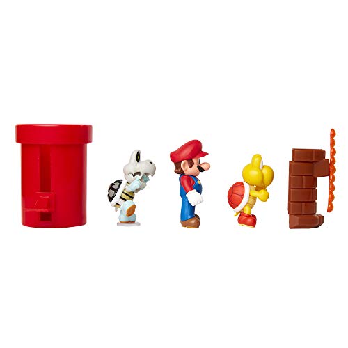 Jakks Pacific Brothers Super Mario-Set de Figuras Mundo Dungeon, Multicolor, 6 cm (85989)