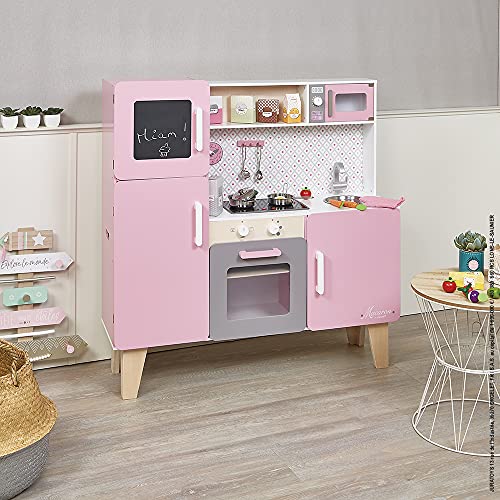 Janod Maxi Cocina de Madera Macaron, multicolor, Talla Única (Juratoys J06571)