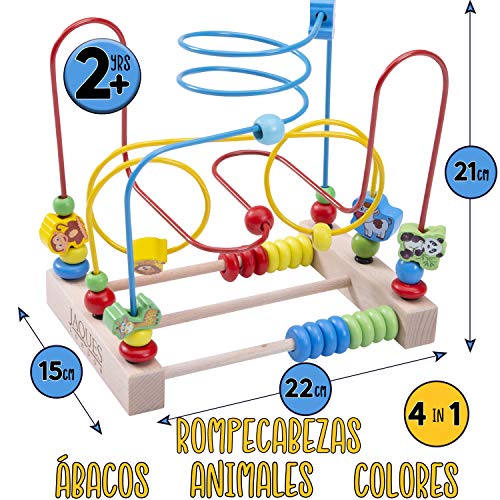 Jaques de Londres Laberinto de Abalorios - Juguetes de Madera sostenibles para 1 2 3 años Desde 1795