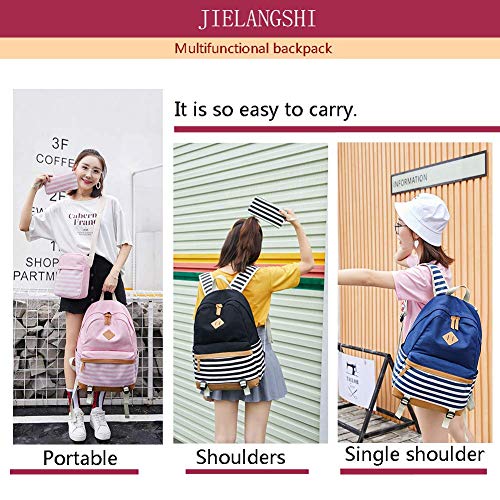 JIELANGSHI Mochila Escolar para niños (Rosa)