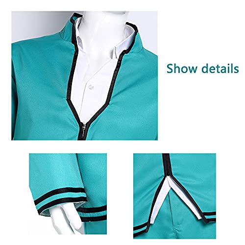 Jiumaocleu Saiki Kusuo No Sai-nan Cosplay Saiki Kusuo Anime Cosplay Disfraces Japonés Niños Uniforme de Escuela Secundaria para Hombre Disfraz de Halloween Cosplay, verde, M