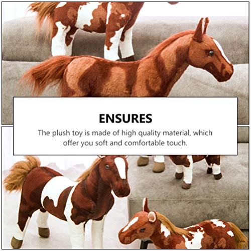 jojofuny Figuras de Caballo de Peluche Pony Figura de Potrillo Juguete de Peluche Juguetes de Animales de Mesa de Simulación de Juego de Caballo para Niños Pequeños