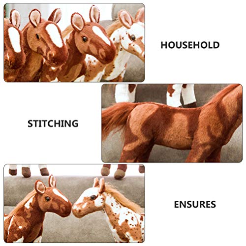 jojofuny Figuras de Caballo de Peluche Pony Figura de Potrillo Juguete de Peluche Juguetes de Animales de Mesa de Simulación de Juego de Caballo para Niños Pequeños