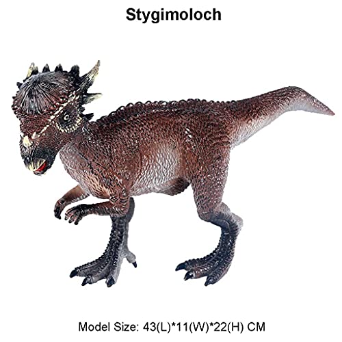 JOKFEICE Juguetes de Dinosaurios realistas de Vinilo Stygimoloch Figuras de Dinosaurio Proyecto de Ciencia Juguetes educativos de Aprendizaje Regalo de cumpleaños decoración de Pastel para niños