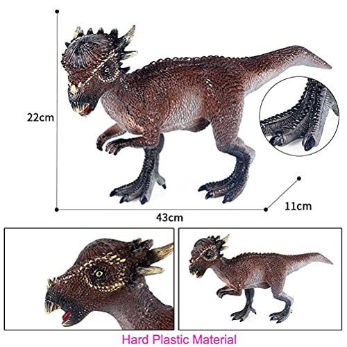 JOKFEICE Juguetes de Dinosaurios realistas de Vinilo Stygimoloch Figuras de Dinosaurio Proyecto de Ciencia Juguetes educativos de Aprendizaje Regalo de cumpleaños decoración de Pastel para niños