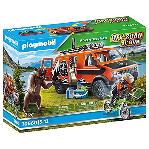 Jouets Para Playmobil Off Road Action 70660 Van Aventure y Explorador - Vehicula todo terreno - Vida salvaje