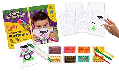 Jovi Kit para Pintar con PLASTILINA, Crazy Monsters (263CM), Multicolor