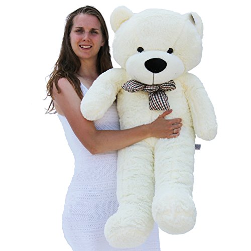 Joyfay Marca oso de peluche 100 - 200 cm gigante de la muñeca de juguete suave de la felpa de peluche oso de peluche de juguete oso peluche gigante peluches gigantes osos de peluche gigantes (120 cm, Blanco)