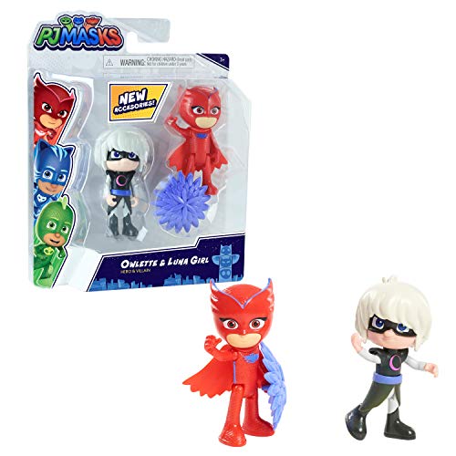 JP PJ Masks PJM65L00 PJ Masks Juego de 2 Figuras, Serie 2-Owlette y Luna Girl