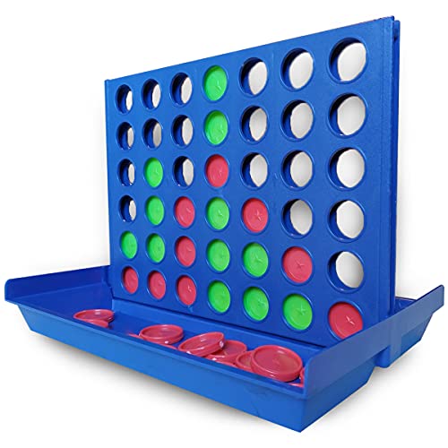 Juego Conecta 4, Cuatro en Raya, Clásico Juego 4 en Raya, Juego de Mesa Clasico 4 en Linea, Juego de Mesa Barato y Formato Compacto, Juego Conecta 4 Viaje, Ideal para niños y Mayores.