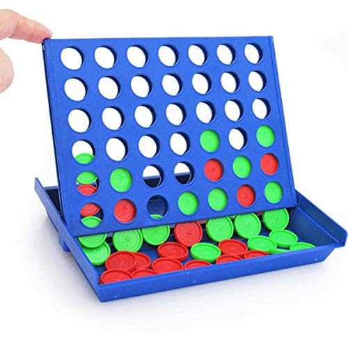 Juego Conecta 4, Cuatro en Raya, Clásico Juego 4 en Raya, Juego de Mesa Clasico 4 en Linea, Juego de Mesa Barato y Formato Compacto, Juego Conecta 4 Viaje, Ideal para niños y Mayores.