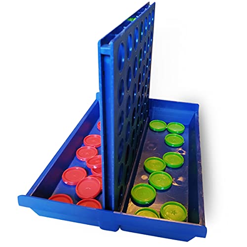 Juego Conecta 4, Cuatro en Raya, Clásico Juego 4 en Raya, Juego de Mesa Clasico 4 en Linea, Juego de Mesa Barato y Formato Compacto, Juego Conecta 4 Viaje, Ideal para niños y Mayores.