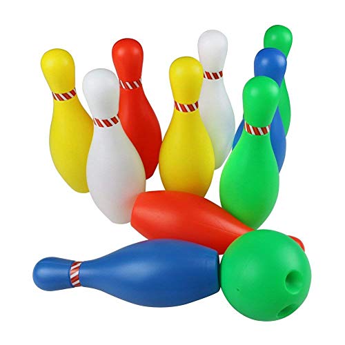 Juego de bolos Skittles Juego de bolos para jugar al aire libre de interior con bolas para niños de 3 a 5 años de edad 6 7 8, de gran tamaño