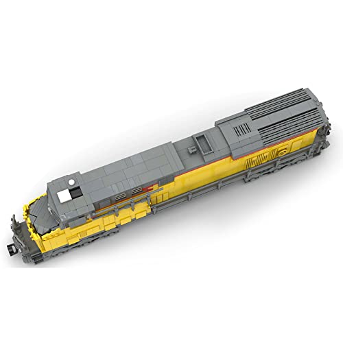 Juego de construcción de tren de ingeniería, 1716 piezas, 8 anchos de la Unión, Pacific ES44AC, modelo de locomotora MOC-37716, pieza de construcción compatible con Lego Technic-Dynamisch