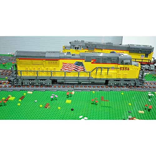 Juego de construcción de tren de ingeniería, 1716 piezas, 8 anchos de la Unión, Pacific ES44AC, modelo de locomotora MOC-37716, pieza de construcción compatible con Lego Technic-Dynamisch