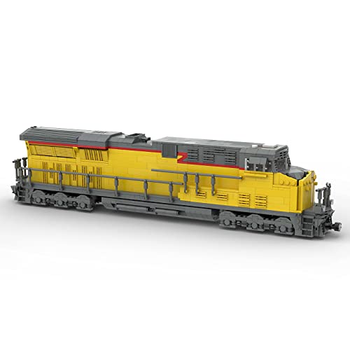 Juego de construcción de tren de ingeniería, 1716 piezas, 8 anchos de la Unión, Pacific ES44AC, modelo de locomotora MOC-37716, pieza de construcción compatible con Lego Technic-Dynamisch