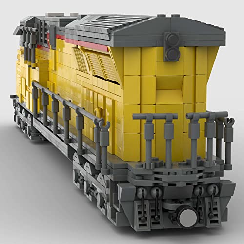 Juego de construcción de tren de ingeniería, 1716 piezas, 8 anchos de la Unión, Pacific ES44AC, modelo de locomotora MOC-37716, pieza de construcción compatible con Lego Technic-Dynamisch