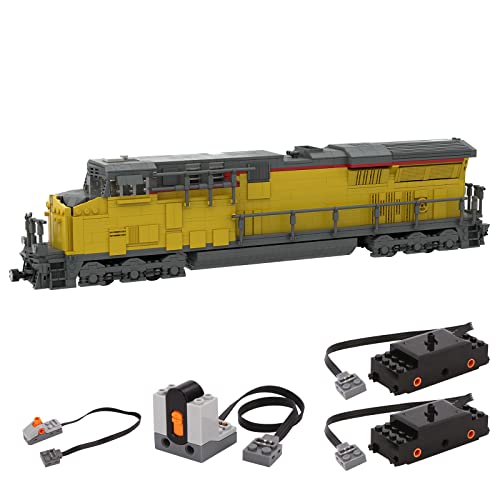 Juego de construcción de tren de ingeniería, 1716 piezas, 8 anchos de la Unión, Pacific ES44AC, modelo de locomotora MOC-37716, pieza de construcción compatible con Lego Technic-Dynamisch