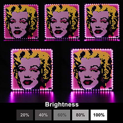 Juego de luces LED para Lego 31197 Art Andy Warhol?s Marilyn Monroe Building Blocks Model - Kit de luz compatible con Lego 31197 (no incluido el modelo)